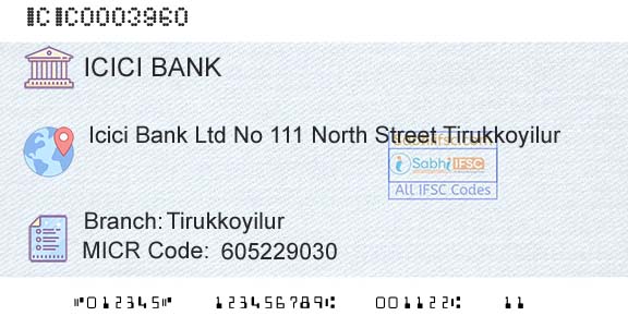 Icici Bank Limited TirukkoyilurBranch 