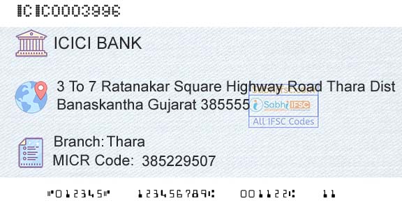 Icici Bank Limited TharaBranch 