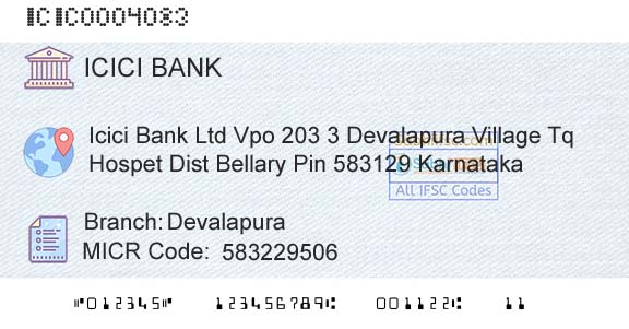 Icici Bank Limited DevalapuraBranch 