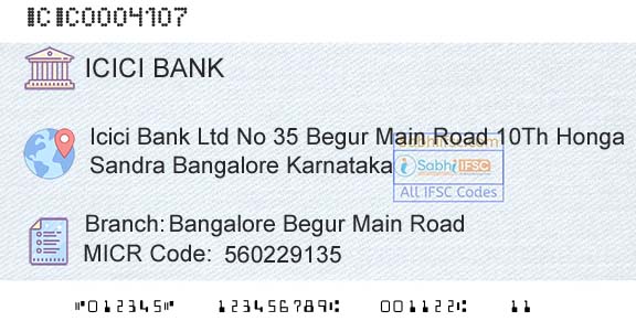 Icici Bank Limited Bangalore Begur Main RoadBranch 