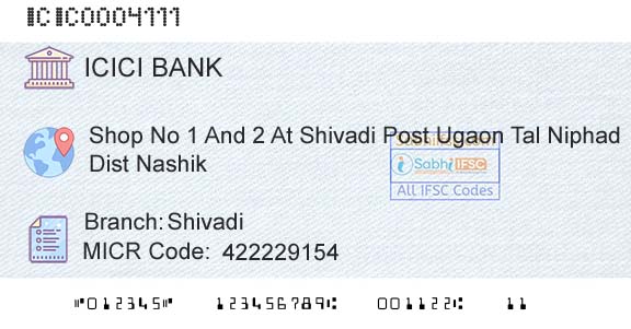 Icici Bank Limited ShivadiBranch 