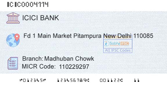 Icici Bank Limited Madhuban ChowkBranch 