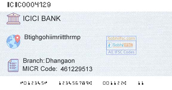 Icici Bank Limited DhangaonBranch 