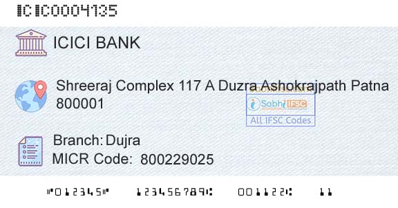 Icici Bank Limited DujraBranch 