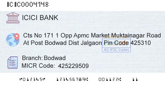 Icici Bank Limited BodwadBranch 