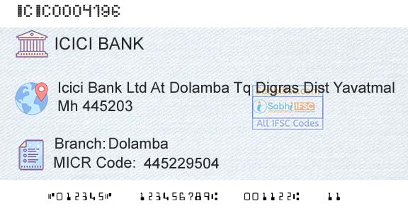 Icici Bank Limited DolambaBranch 