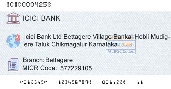 Icici Bank Limited BettagereBranch 