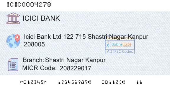 Icici Bank Limited Shastri Nagar KanpurBranch 