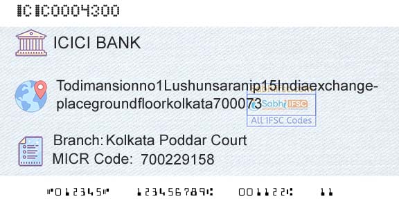 Icici Bank Limited Kolkata Poddar CourtBranch 