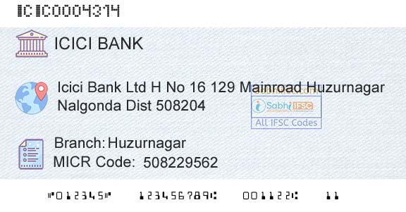 Icici Bank Limited HuzurnagarBranch 