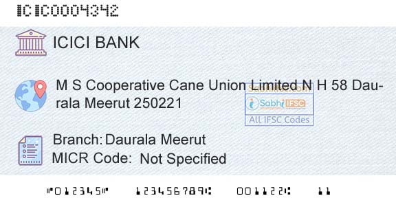 Icici Bank Limited Daurala MeerutBranch 