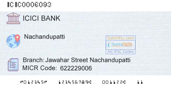 Icici Bank Limited Jawahar Street NachandupattiBranch 