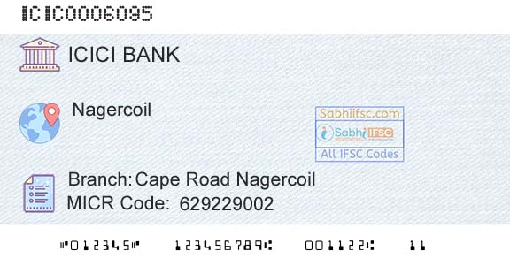 Icici Bank Limited Cape Road NagercoilBranch 