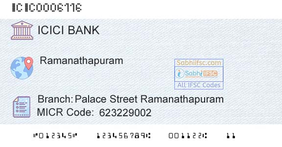 Icici Bank Limited Palace Street RamanathapuramBranch 