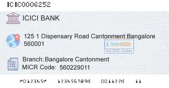 Icici Bank Limited Bangalore CantonmentBranch 