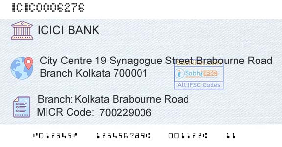 Icici Bank Limited Kolkata Brabourne RoadBranch 