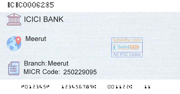Icici Bank Limited MeerutBranch 