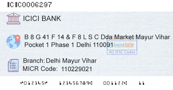 Icici Bank Limited Delhi Mayur ViharBranch 