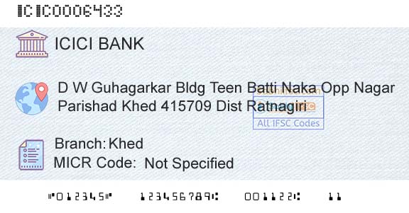 Icici Bank Limited KhedBranch 