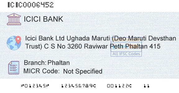 Icici Bank Limited PhaltanBranch 