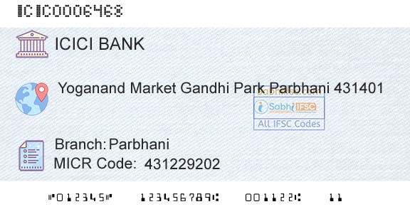 Icici Bank Limited ParbhaniBranch 