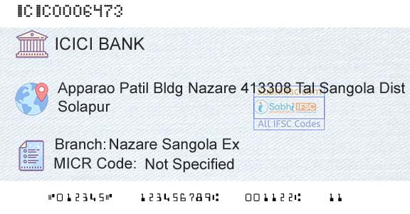 Icici Bank Limited Nazare Sangola Ex Branch 
