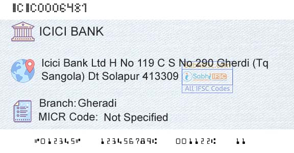 Icici Bank Limited GheradiBranch 