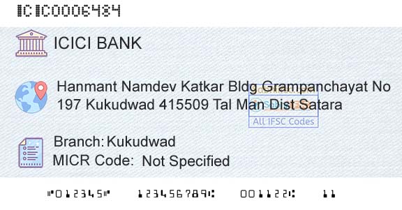 Icici Bank Limited KukudwadBranch 