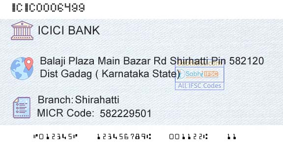 Icici Bank Limited ShirahattiBranch 