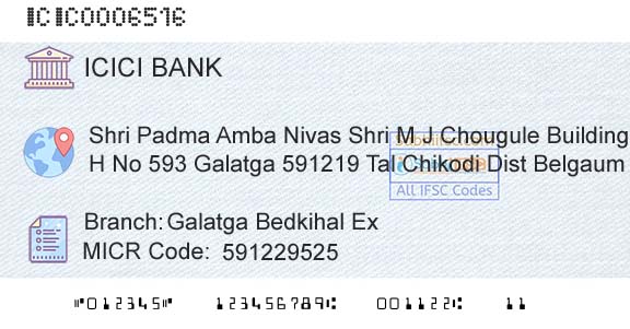 Icici Bank Limited Galatga Bedkihal Ex Branch 