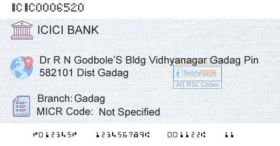 Icici Bank Limited GadagBranch 