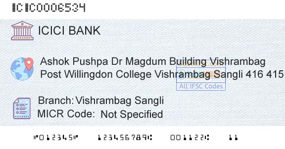 Icici Bank Limited Vishrambag SangliBranch 