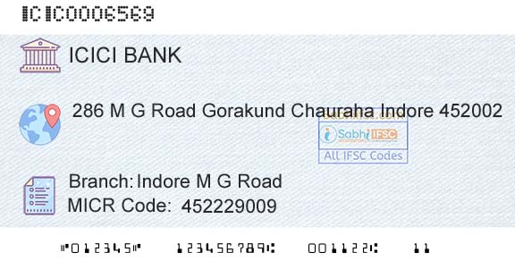 Icici Bank Limited Indore M G RoadBranch 