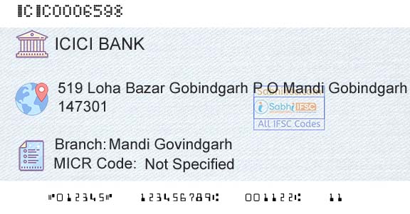 Icici Bank Limited Mandi GovindgarhBranch 