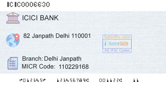 Icici Bank Limited Delhi JanpathBranch 