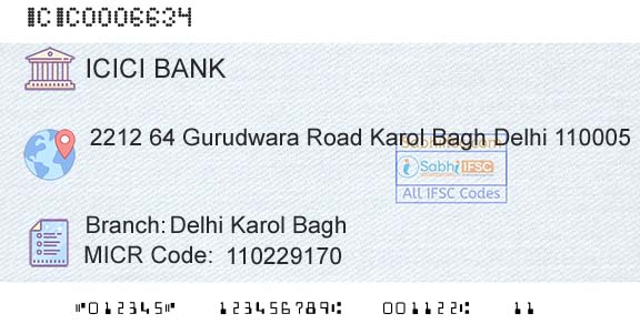 Icici Bank Limited Delhi Karol BaghBranch 