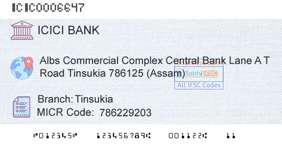 Icici Bank Limited TinsukiaBranch 