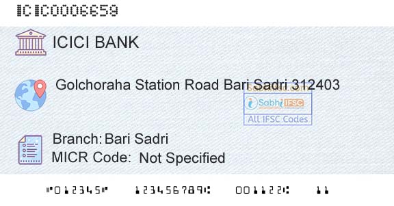 Icici Bank Limited Bari SadriBranch 
