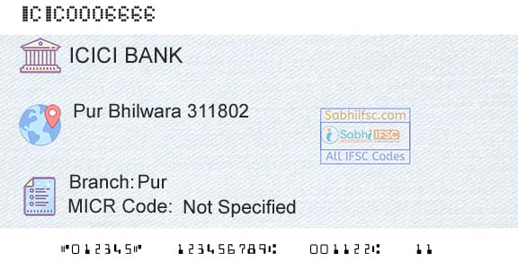 Icici Bank Limited PurBranch 