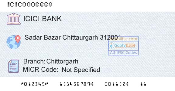 Icici Bank Limited ChittorgarhBranch 