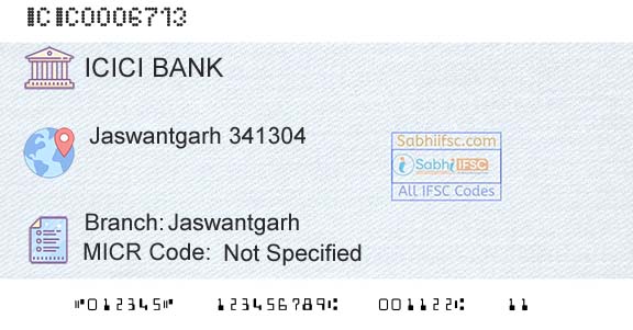 Icici Bank Limited JaswantgarhBranch 