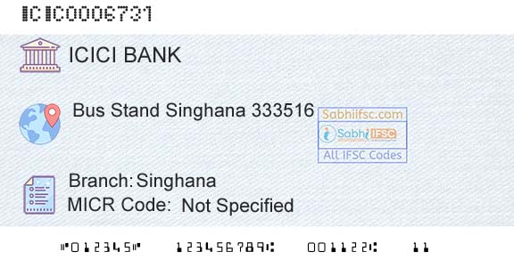 Icici Bank Limited SinghanaBranch 