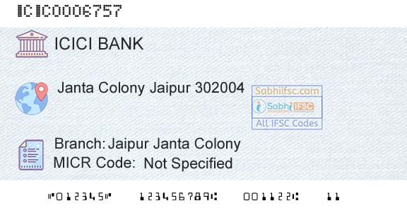 Icici Bank Limited Jaipur Janta ColonyBranch 