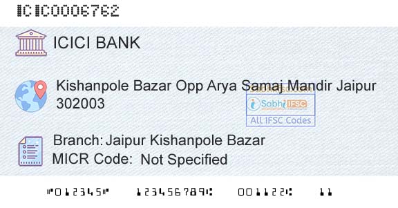 Icici Bank Limited Jaipur Kishanpole BazarBranch 