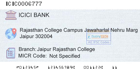 Icici Bank Limited Jaipur Rajasthan CollegeBranch 