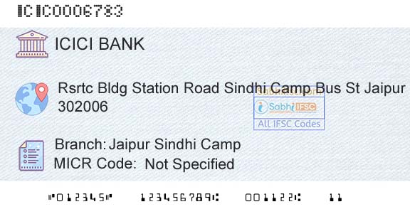 Icici Bank Limited Jaipur Sindhi CampBranch 