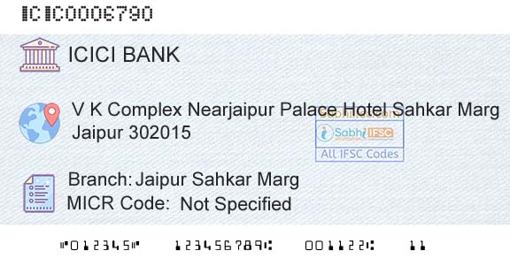 Icici Bank Limited Jaipur Sahkar MargBranch 