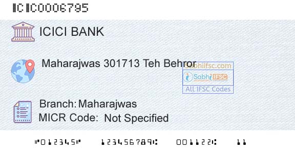 Icici Bank Limited MaharajwasBranch 