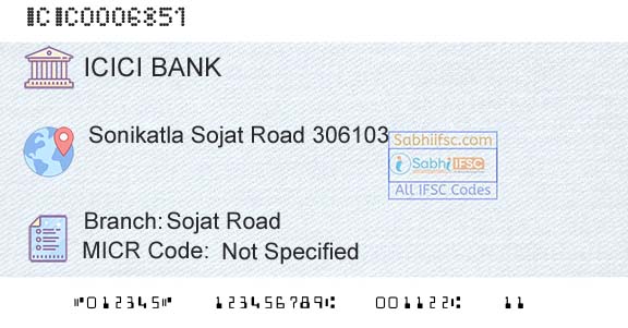 Icici Bank Limited Sojat RoadBranch 