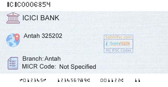 Icici Bank Limited AntahBranch 